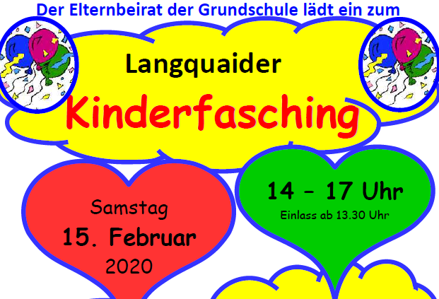 Elternbeirat der Grundschule lädt ein zum Kinderfasching