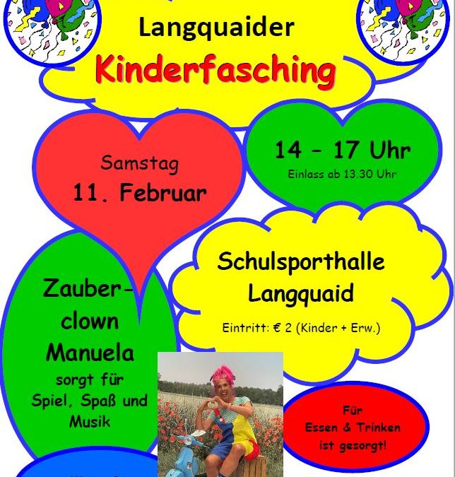 Der Elternbeirat der Grundschule lädt ein zum Kinderfasching