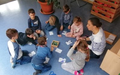 Klasse 1a zu Besuch im Kindergarten Rappelkiste